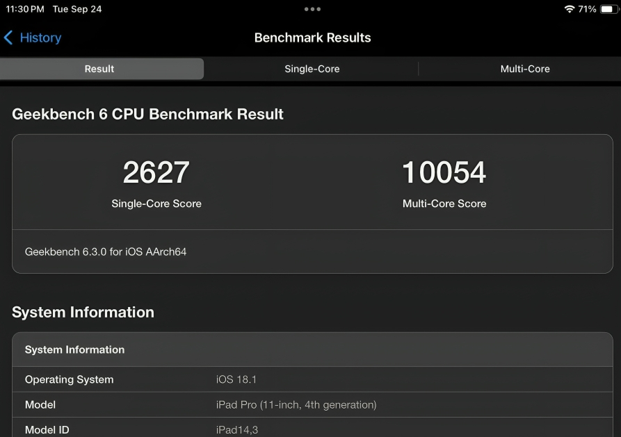 Interpreting Geekbench Scores