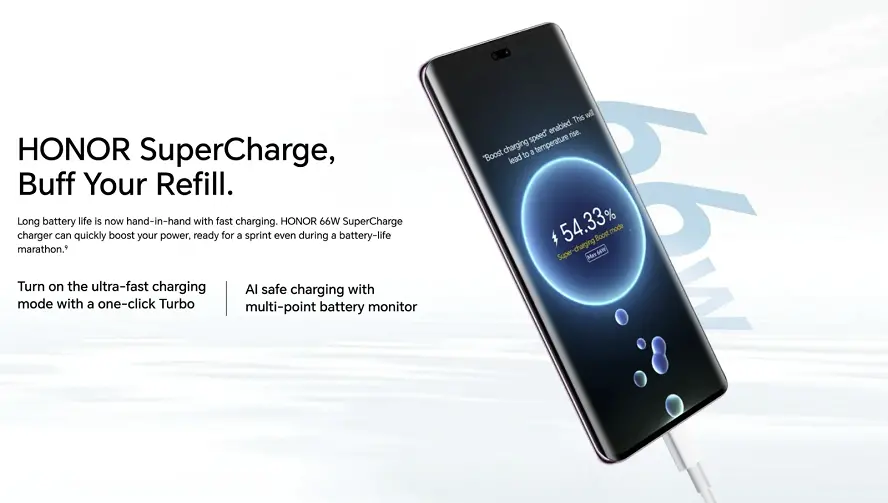 Honor x9c battery charging image