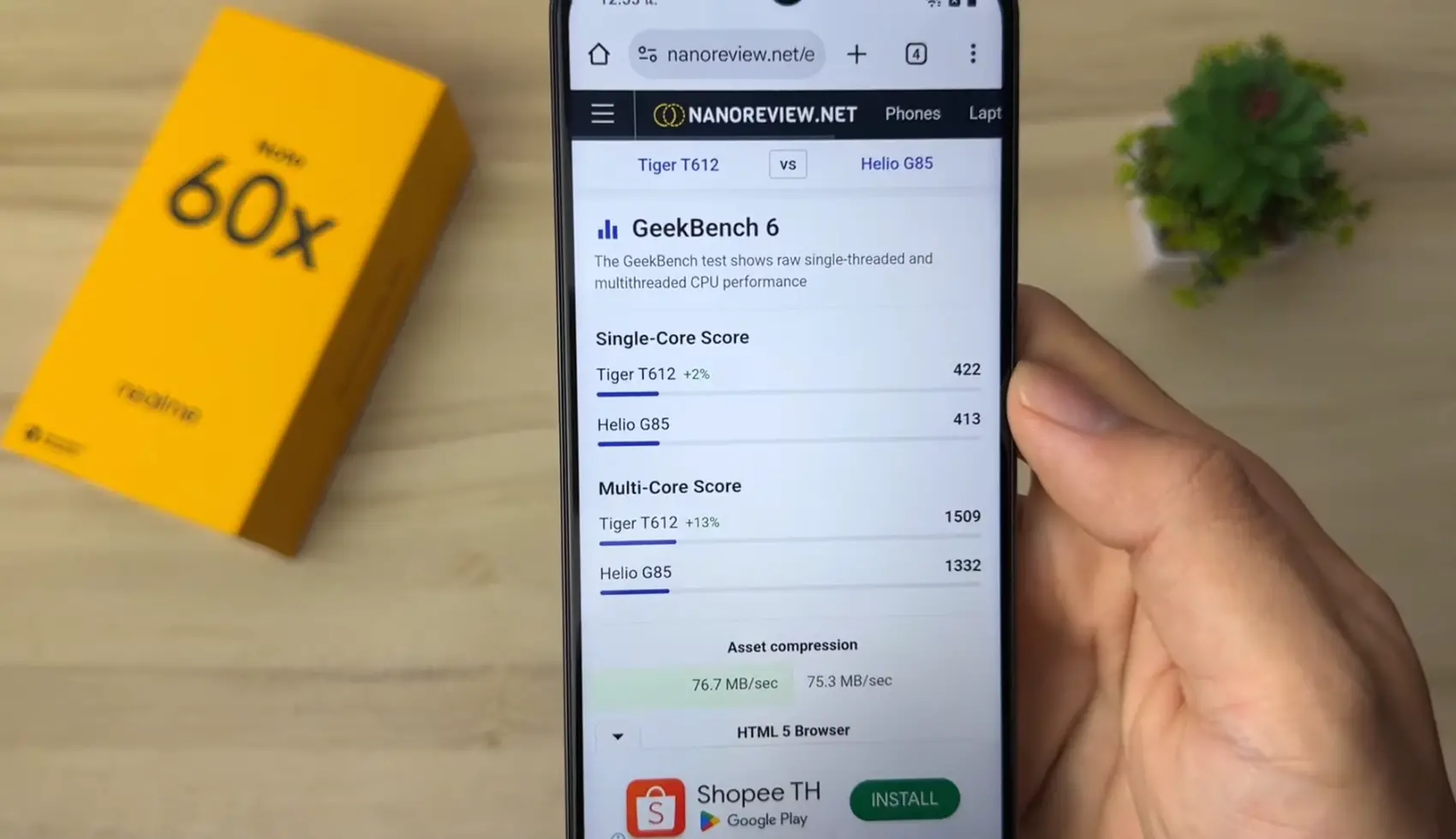 realme note 60x antutu benchmark score