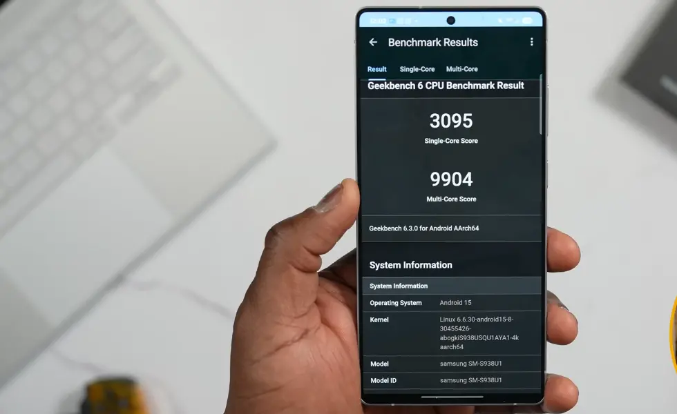 samsung galaxy s25 ultra geekbench 6 testing