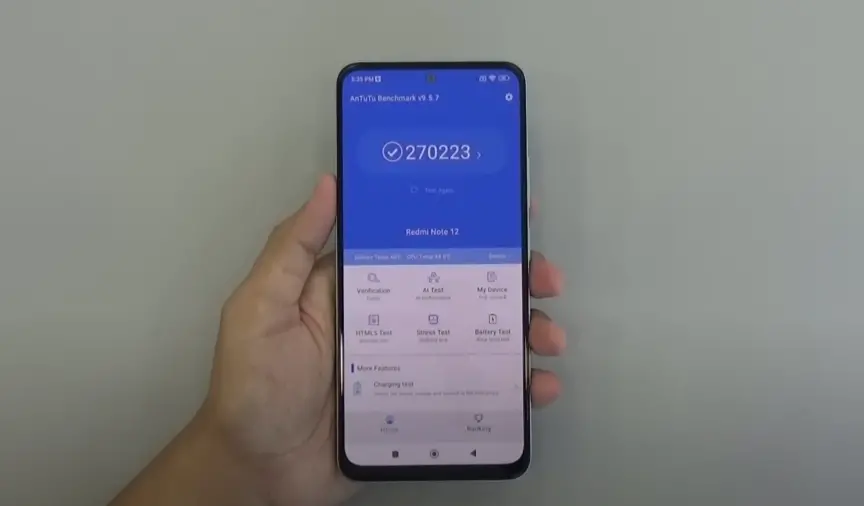 xiaomi redmi note 12 antutu benchmark