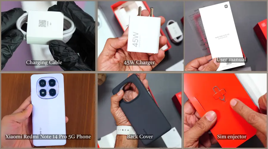 xiaomi redmi note 14 pro 5g box content